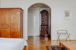 Giường trong phòng chung tại Hotel Hammer