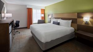 um quarto de hotel com uma cama grande e uma televisão em Best Western Niceville - Eglin AFB Hotel em Niceville