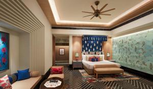 Taj Devi Ratn Resort & Spa, Jaipur客房内的一张或多张床位