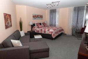 Postel nebo postele na pokoji v ubytování BIT-City Studio und Appartement
