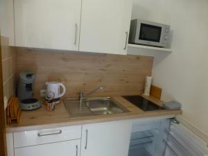 Kuchyň nebo kuchyňský kout v ubytování BIT-City Studio und Appartement
