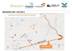 Captura de pantalla de un mapa del informe Kedgew en B&B Allegambe's Goed, en Zedelgem