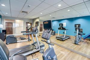 a gym with treadmills and elliptical machines at Holiday Inn Express Hotel & Suites Foley, an IHG Hotel in Foley