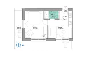 Půdorys ubytování Hus Appartement - Nr. 2