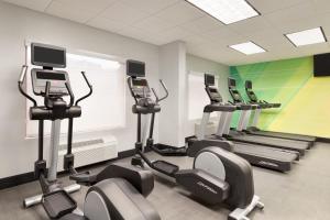 a row of cardio machines in a gym at Holiday Inn Houston Intercontinental Airport by IHG in Houston