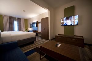 En TV eller et underholdningssystem på Holiday Inn Express Hotel & Suites Lexington-Downtown University, an IHG Hotel