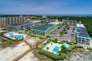 an aerial view of a resort with a parking lot at Plantation East III in Gulf Shores