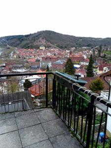a view of a city from a balcony at Monteurwohnung - Business Apartment in Wertheim