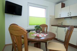 Kuchyň nebo kuchyňský kout v ubytování Apartments Mencinger
