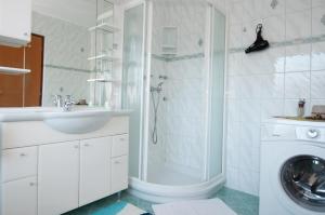 Koupelna v ubytování Apartments Mencinger