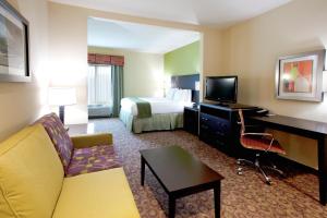 Televizorius ir (arba) pramogų centras apgyvendinimo įstaigoje Holiday Inn Express Hotel & Suites Clemson - University Area, an IHG Hotel