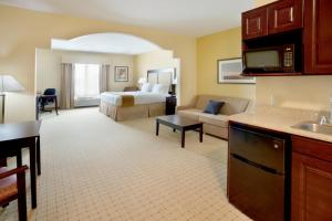 um quarto de hotel com uma cama e uma sala de estar em Holiday Inn Express Georgetown, an IHG Hotel em Georgetown