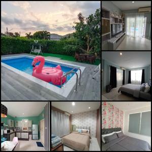 Postel nebo postele na pokoji v ubytování Little home poolvilla