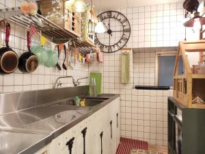 染物と宿の中島屋 - 女性専用にあるキッチンまたは簡易キッチン