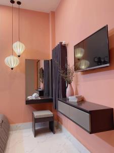 TV a/nebo společenská místnost v ubytování 54 Homestay