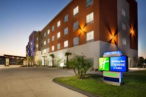 un edificio con una señal delante de él en Holiday Inn Express & Suites - McAllen - Medical Center Area, an IHG Hotel, en McAllen