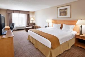 a hotel room with a large bed and a television at Holiday Inn Express Hotel & Suites Chesterfield - Selfridge Area by IHG in Chesterfield