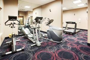 a gym with treadmills and exercise equipment on the floor at Holiday Inn Hotel & Suites Grand Junction-Airport by IHG in Grand Junction +56 photos