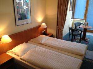 Postel nebo postele na pokoji v ubytování Hotel Am Schlosstor