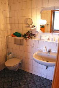 Kylpyhuone majoituspaikassa Landhotel Trakehnerhof
