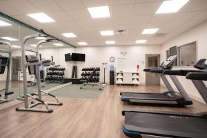 a gym with treadmills and elliptical machines at Holiday Inn Express & Suites - Denver NE - Brighton by IHG in Brighton