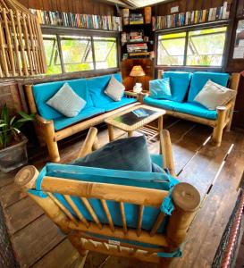 A seating area at Little Corn Island Beach and Bungalow