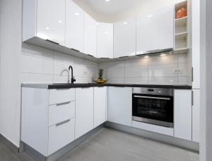 Kuchyňa alebo kuchynka v ubytovaní Apartments Mikas