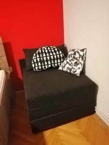 Posezení v ubytování Apartman Red wall