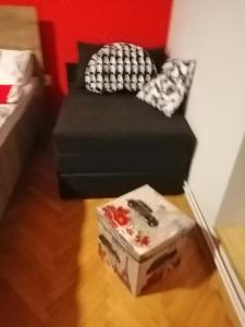 Posezení v ubytování Apartman Red wall
