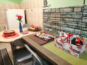 Posezení v ubytování Apartman Red wall