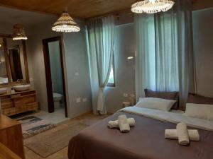 Postel nebo postele na pokoji v ubytování Hotel Restaurant Alpet Theth