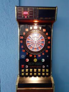 a close up of a machine with a dartboard at Avangard in Kharmanli