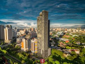 an overhead view of a tall building in a city at EXPRESSIONZ KLCC BY G Suites in Kuala Lumpur
