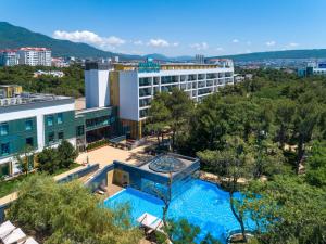 an aerial view of a hotel with a swimming pool at Primorie Grand Resort Hotel 5* in Gelendzhik