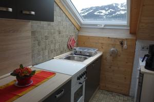 Een keuken of kitchenette bij Atelierhaus Ferienwohnungen