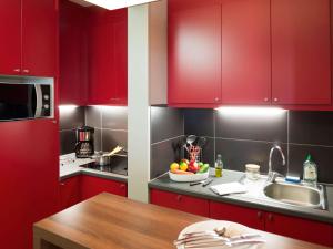 Aparthotel Adagio Toulouse Centre Ramblas的厨房或小厨房