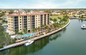 an aerial view of a resort next to a river at Holiday Inn Club Vacations Sunset Cove Resort in Marco Island