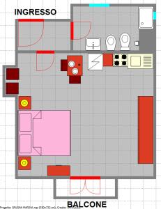 a drawing of a floor plan of a building at Maridea - Chiaia di Luna in Ponza