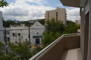 a balcony with a view of a city at Apart del Convento in Salta