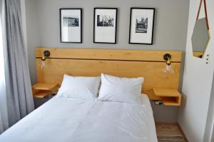 Rúm í herbergi á Hotel Cinco Tierras