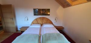 1 Schlafzimmer mit 3 Betten in einem Zimmer in der Unterkunft Adlernest in Feldberg