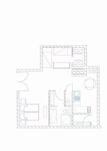 a floor plan of a house at Residence Le Saint Victor in Fontvieille