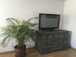 Televízia a/alebo spoločenská miestnosť v ubytovaní Appartement Antretter