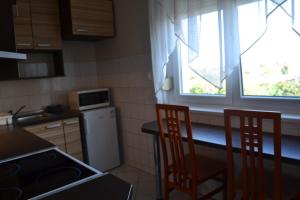 Kuchyň nebo kuchyňský kout v ubytování Chill Apartman