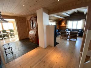 Posezení v ubytování Løstegård Cabins