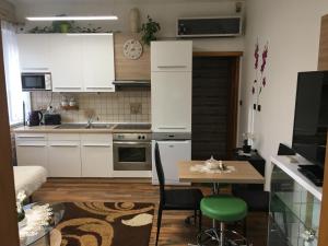 Kuchyň nebo kuchyňský kout v ubytování Apartment Hlinská