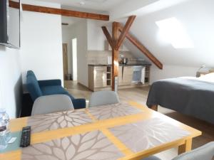 Kuchyň nebo kuchyňský kout v ubytování Hotel Garni Villa Areka