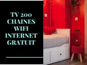 TV a/nebo společenská místnost v ubytování Appart Cosy Brest (les Capucins)