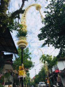 a view of the london eye from a street at Pangkung House in Ubud