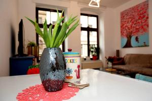Posezení v ubytování Ferienwohnung Enjoy Gӧrlitz - Parkplatz
